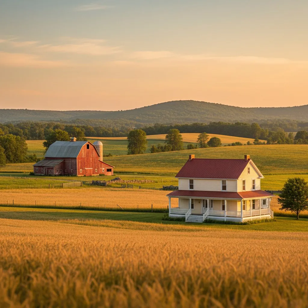 Quiet residential street in Jonestown, Pennsylvania